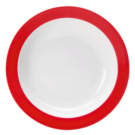 COLOURS Teller tief (mit Fahne) - (Ø 20,5 cm) - Rot