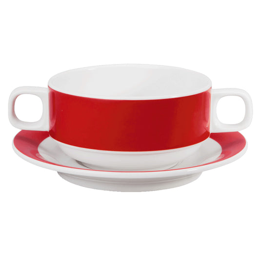 COLOURS Suppentasse  - 28 cl (stapelbar) - Rot