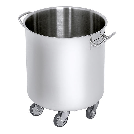 Abfallbehälter auf Rollen - CNS 18/10 - Ø 40 x 49,5 cm - Inhalt 50 l