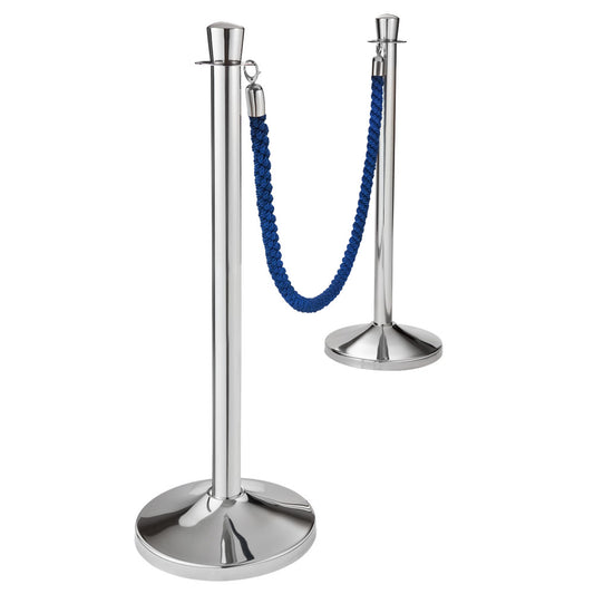 CLASSIC GUIDE Absperrpfosten Edelstahl - konischer Kopf (2 Stück - Ø 31 x 95 cm)
