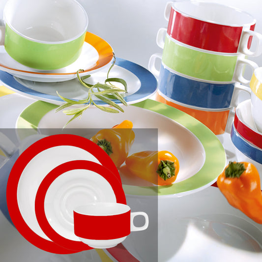 COLOURS Gedeck-Set - 72-teilig - Rot