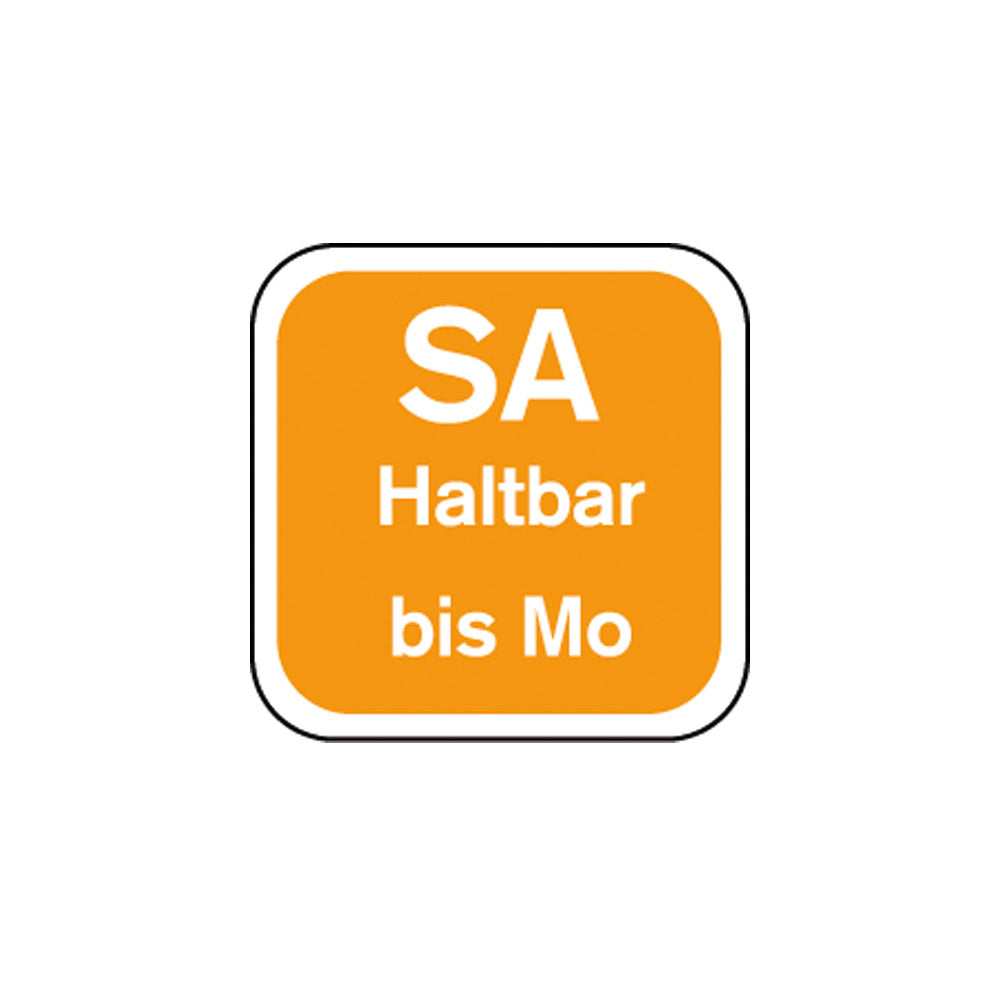 Haltbarkeits-Etiketten "Samstag" - abwaschbar (Orange - 3*250 Stück)