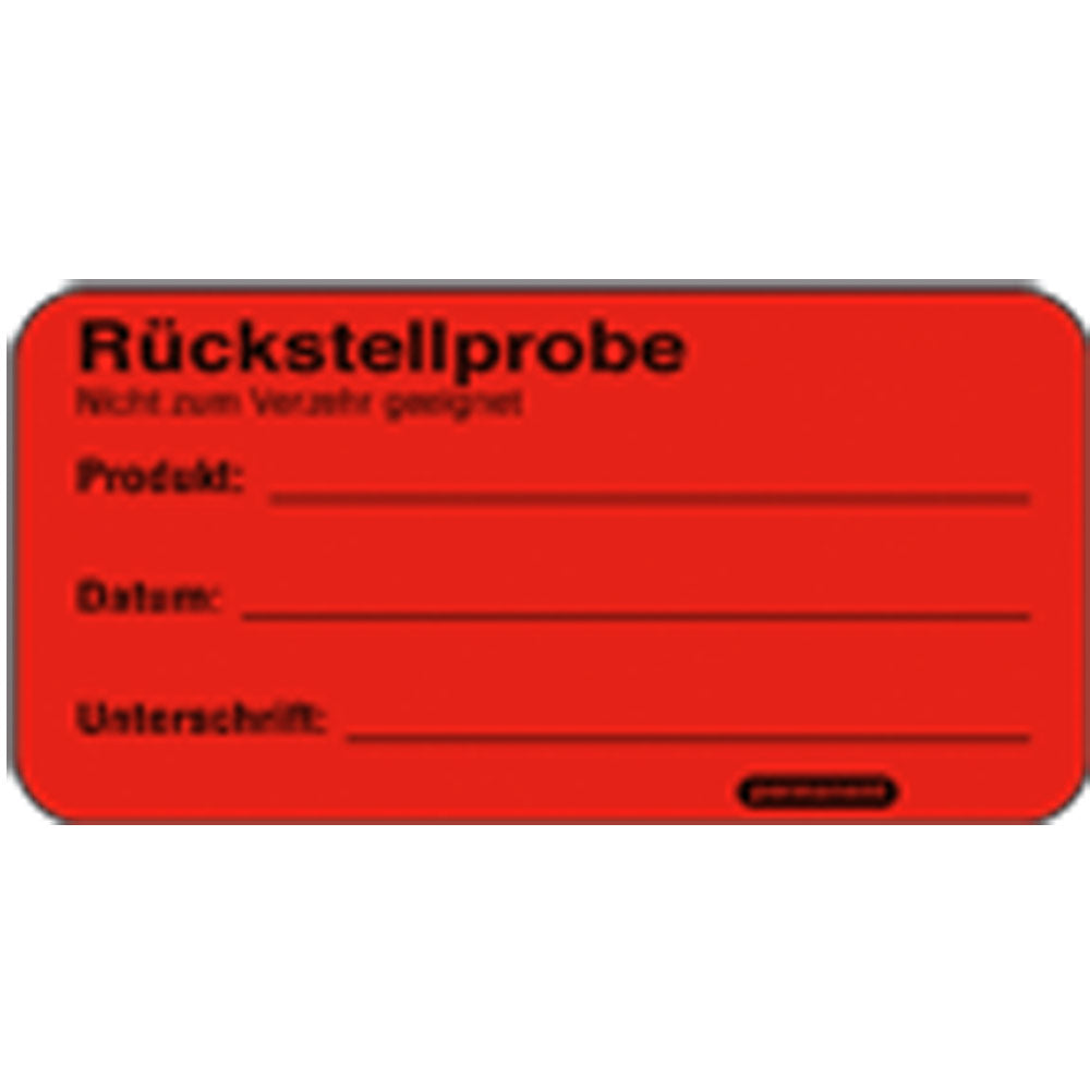 Rückstellproben-Etikett - permanent (500 Stück)