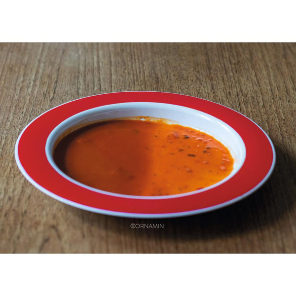 MODELL 921 - VITAL Teller, Menü- Ø 27 x 3 cm - Rand Rot (SAN-Kunststoff)