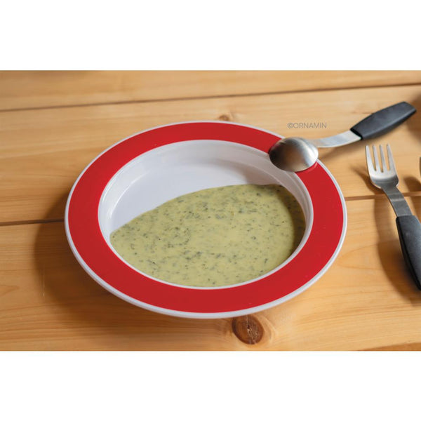 MODELL 921 - VITAL Teller, Menü- Ø 27 x 3 cm - Rand Rot (SAN-Kunststoff)