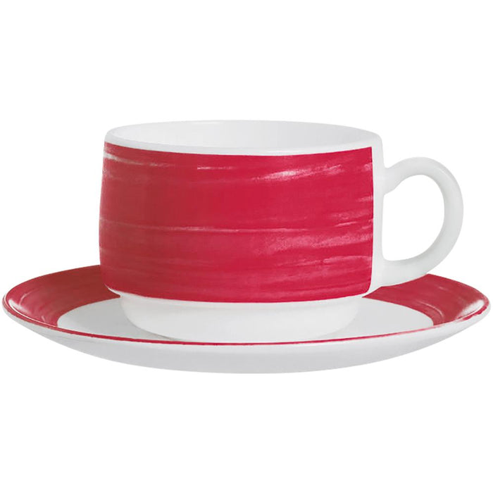 BRUSH Kaffee-Obertasse - 19 cl (stapelbar) - Red