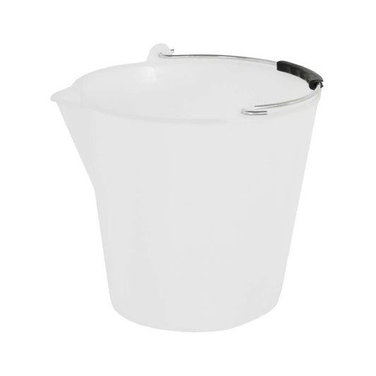 Eimer 12 l mit Ausguss - PE-Kunststoff weiß