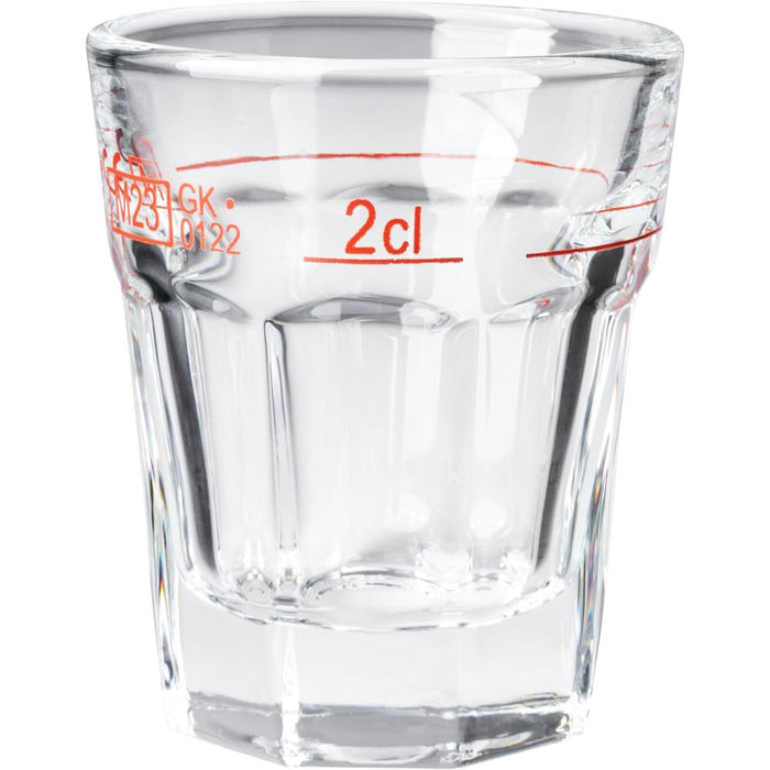 OBERMEISTER Schnapsglas - 6 cl (Ø 4,6 x 5,5 cm) - geeicht /-/ 2 cl