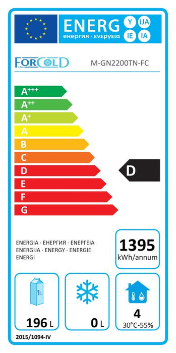 FORCOLD 700 Kühltisch 2-türig mit Aufkantung