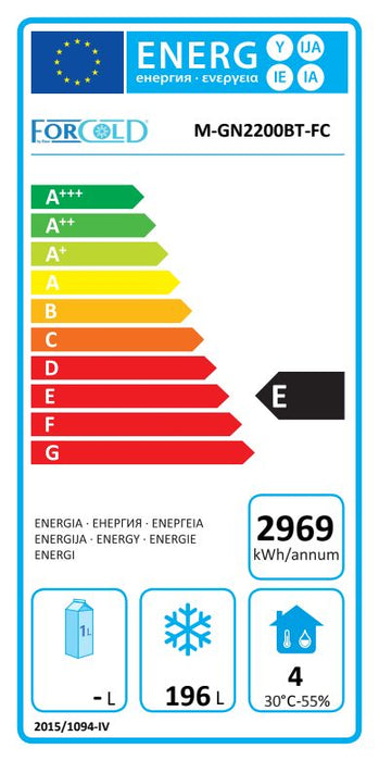 FORCOLD 700 Tiefkühltisch 2-türig mit Aufkantung