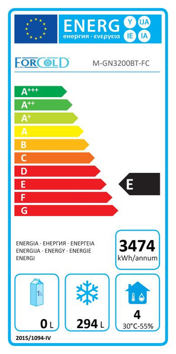 FORCOLD 700 Tiefkühltisch 3-türig mit Aufkantung