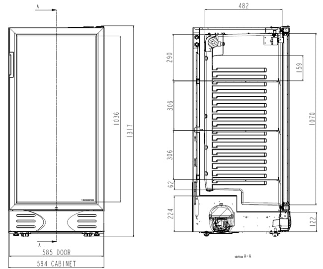 PROFILINE Getränkekühlschrank 257 Liter - Silber