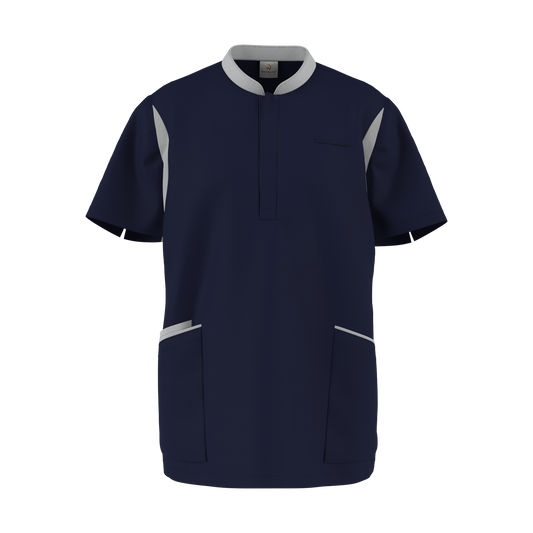 FOCUS MED&CARE Herren Schlupfkasack - (Kurzarm) - Nachtblau - L