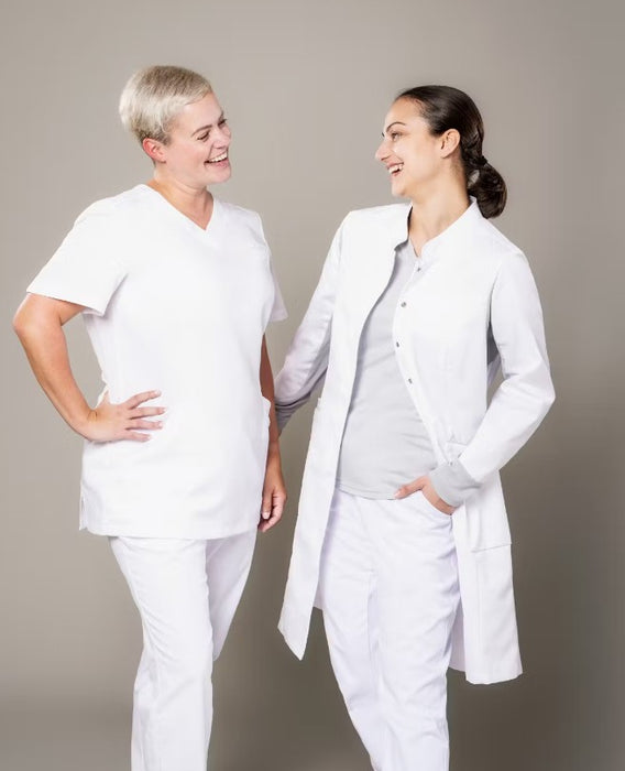 FOCUS MED&CARE Damen Arztkittel - (Langarm) - Weiß - S