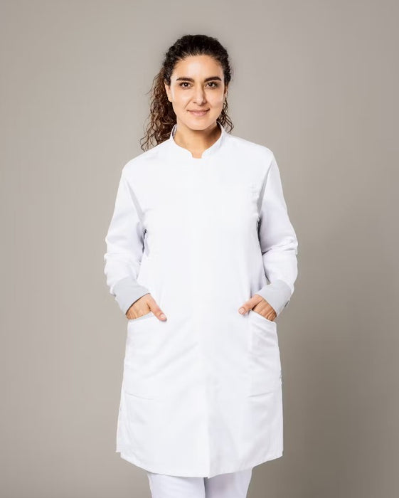 FOCUS MED&CARE Damen Arztkittel - (Langarm) - Weiß - M