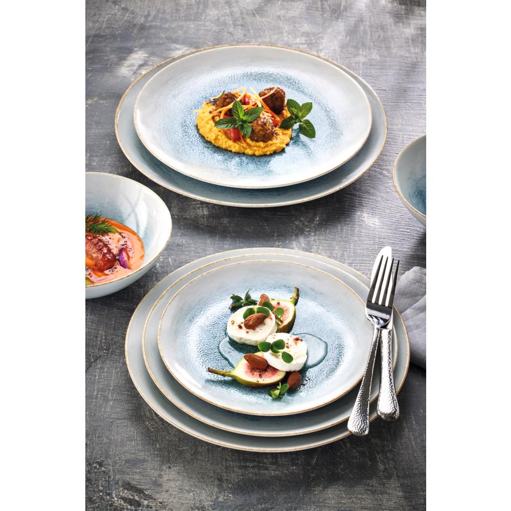 SANTORIN Coupteller, Dessert - Ø 21 cm - Blau-Weiß