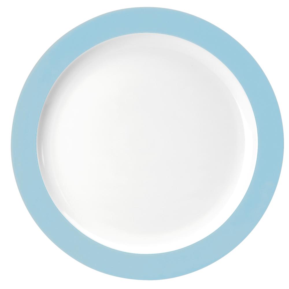 COLOURS Menüteller (mit Fahne) - (Ø 25,5 cm) - Hellblau