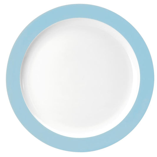 COLOURS Menüteller (mit Fahne) - (Ø 25,5 cm) - Hellblau