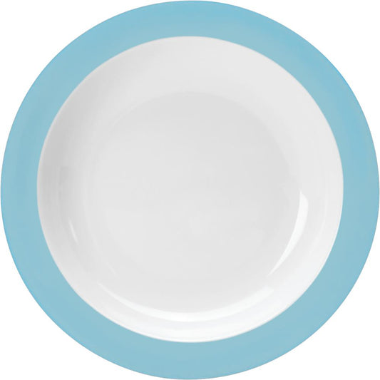 COLOURS Teller tief (mit Fahne) - 42 cl - (Ø 23 x 3,7 cm) - Hellblau
