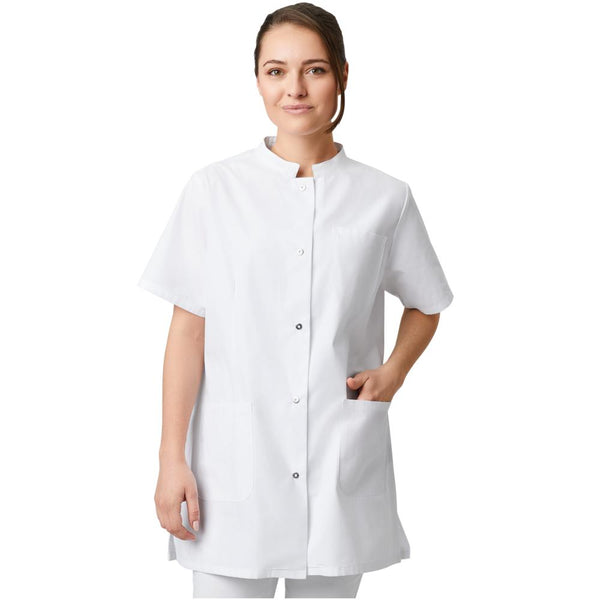 Damen-Arztkittel (Kurzarm) - Weiß - 4XL