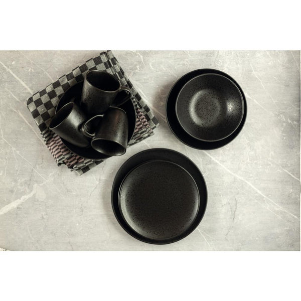 ESSENTIAL Schüssel - 72 cl - (Ø 18 x 5 cm) - Steinzeug - Schwarz