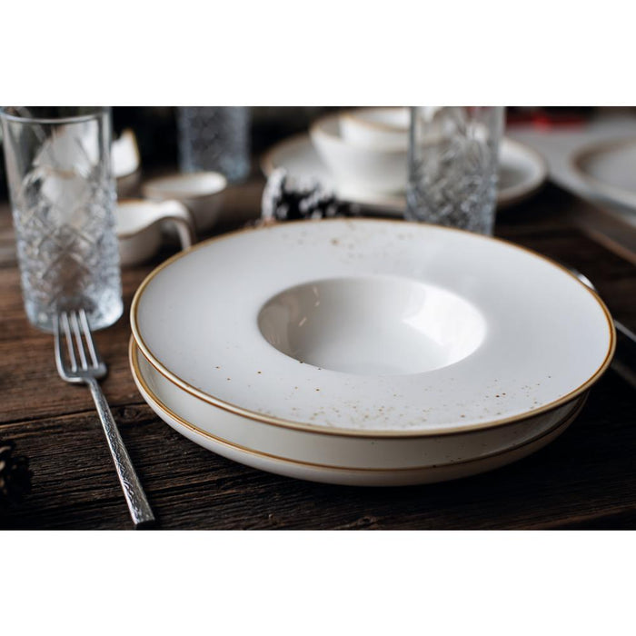 PINTAR Gourmetlöffel - 20 cl - (12,5 x 7,5 cm) - Weiß mit braunen Punkten