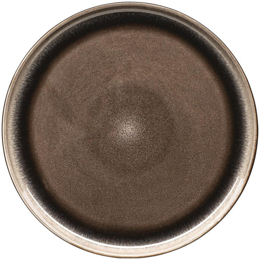 NIARA Dessertteller - (Ø 21,5 cm) - Steinzeug - Schwarz/Grau