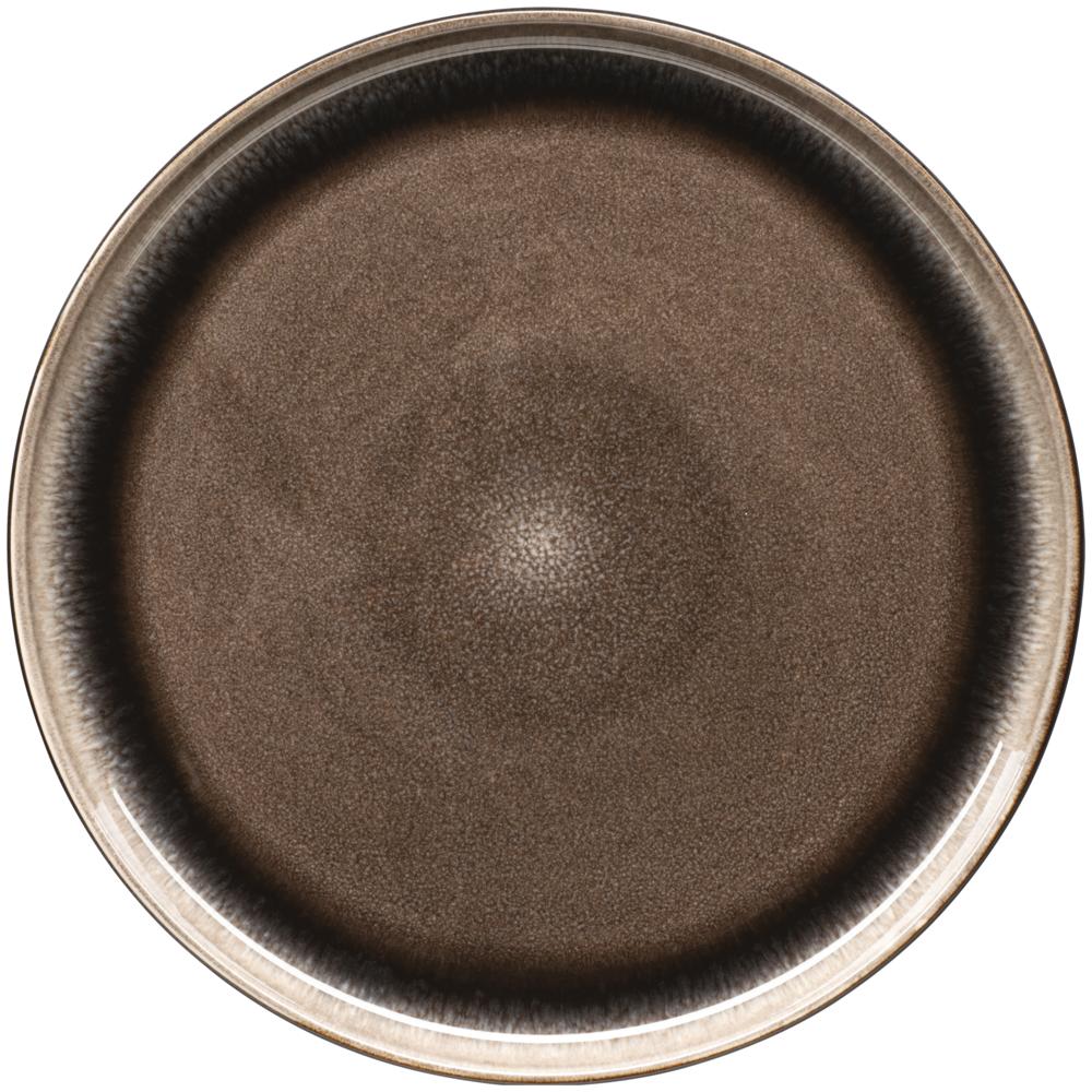 NIARA Dessertteller - (Ø 21,5 cm) - Steinzeug - Schwarz/Grau