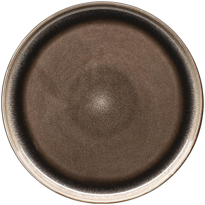 NIARA Dessertteller - (Ø 21,5 cm) - Steinzeug - Schwarz/Grau
