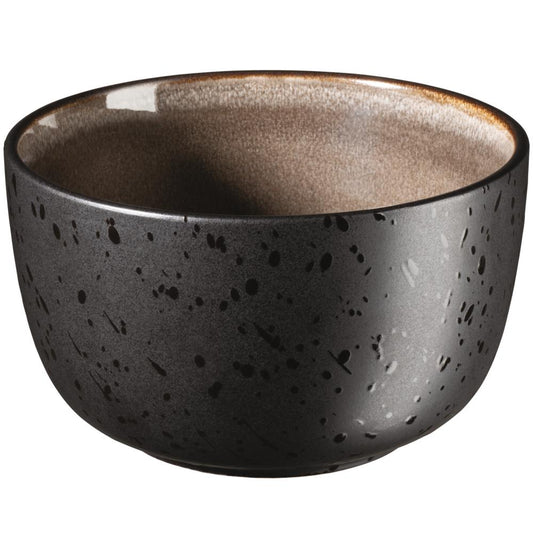 NIARA Schüssel - 80 cl - (Ø 13,8 x 8,2 cm) - Steinzeug - Schwarz/Grau