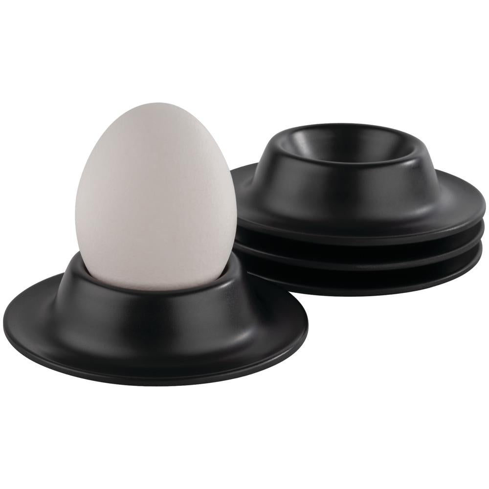 EGGY Eierbecher - (Ø 8,5  x 2 cm) - Melamin - Schwarz/Matt