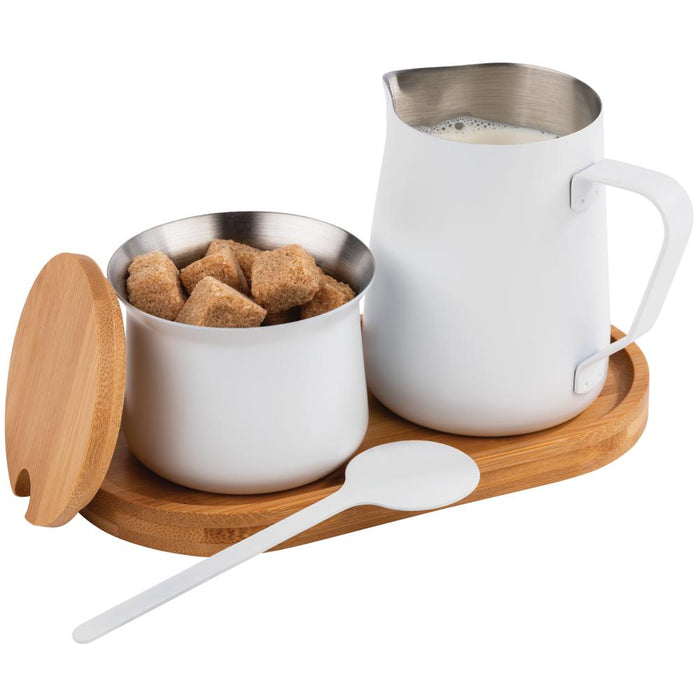Milch & Zucker-Set - 5- teilig - Weiß