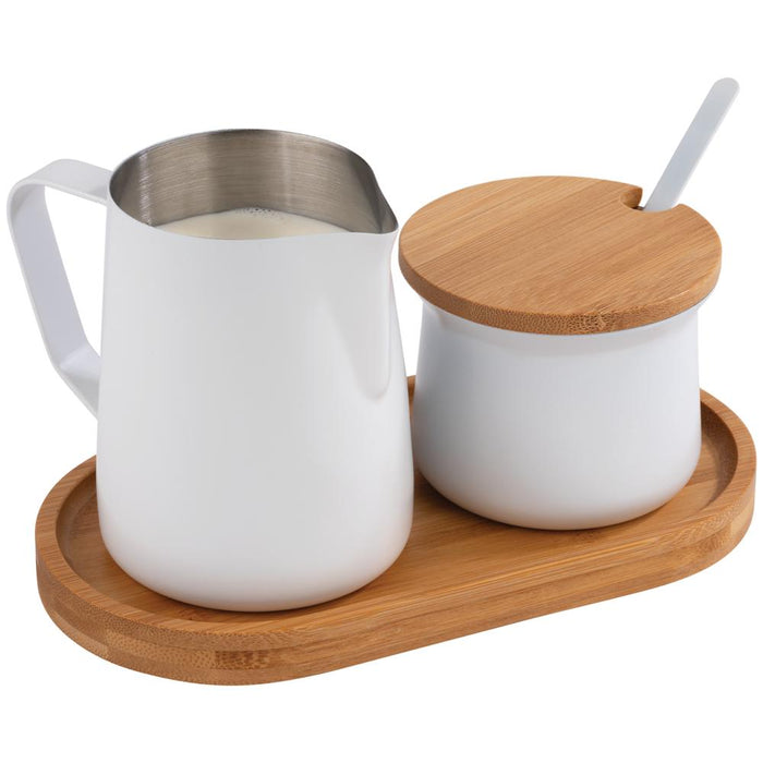 Milch & Zucker-Set - 5- teilig - Weiß