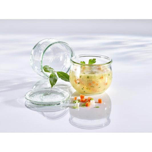 WECK Tulpenglas # 744 - 580 ml (6er Set mit Deckel / RR 100 mm)