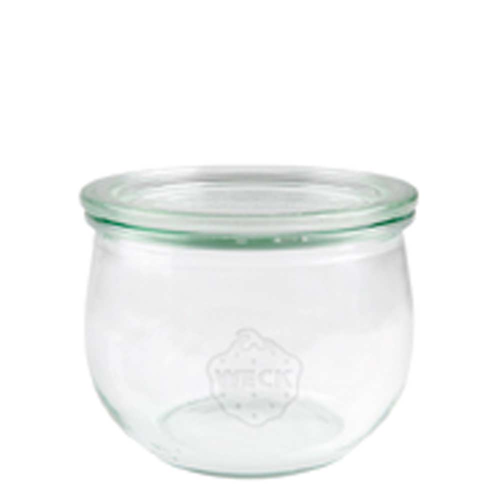 WECK Tulpenglas # 744 - 580 ml (6er Set mit Deckel / RR 100 mm)