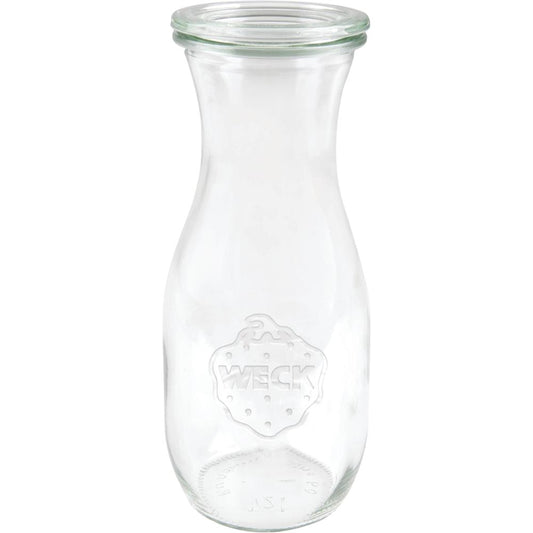 WECK Flasche # 764 - Inhalt 530 ml (6er Set mit Deckel / RR 60 mm - Ø 6,7 x 18,4 cm)