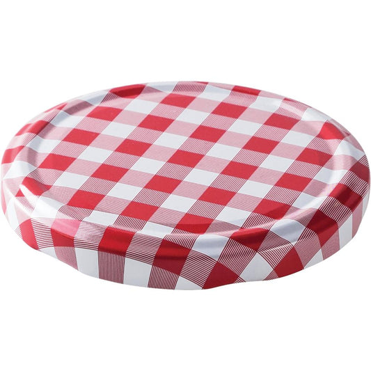 Deckel für Schraubverschluss-Glas Ø 8 cm - Rot-Weiß