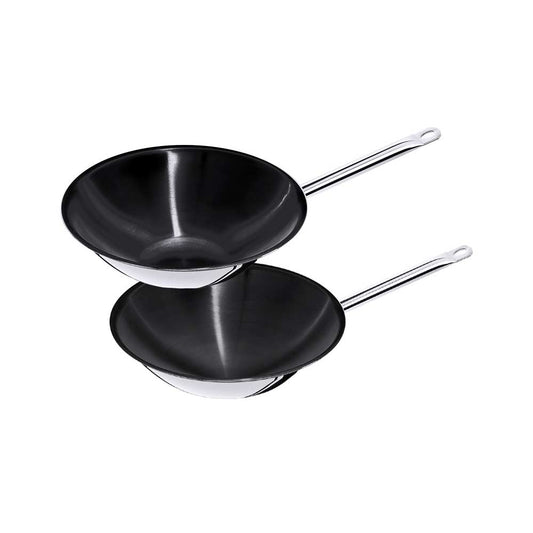Wok antihaftbeschichtet Ø 36 x 9 cm - 5 l, Boden abgeflacht
