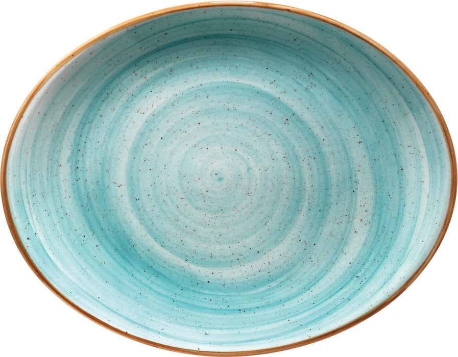 AURA Platte, oval - 31 x 24 x 3 cm - Aqua