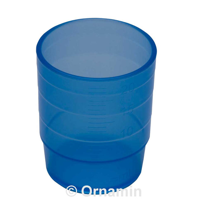 MODELL 1800 Einnahmebecher 25 ml - Ø 3,3 x 4 cm - Blau (PP)