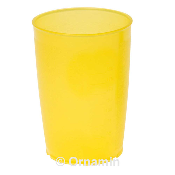 MODELL 805 Becher 250 ml - Ø 7,3 x 10 cm - Gelb-Transparent (PP)