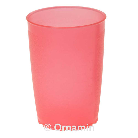 MODELL 805 Becher 250 ml - Ø 7,3 x 10 cm - Rot-Transparent (PP)