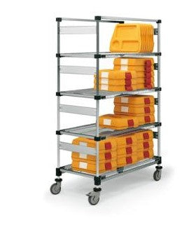 Transportwagen für Menüboxen - 4 Böden