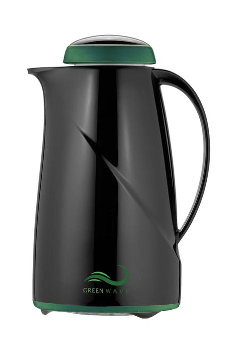 GREEN WAVE Isolierkanne 1,0 l - Schwarz