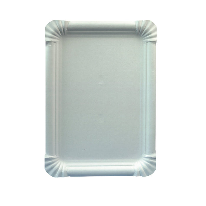 Teller Pappe "pure" eckig 16,5 x 23 cm - Weiß (500 Stück)