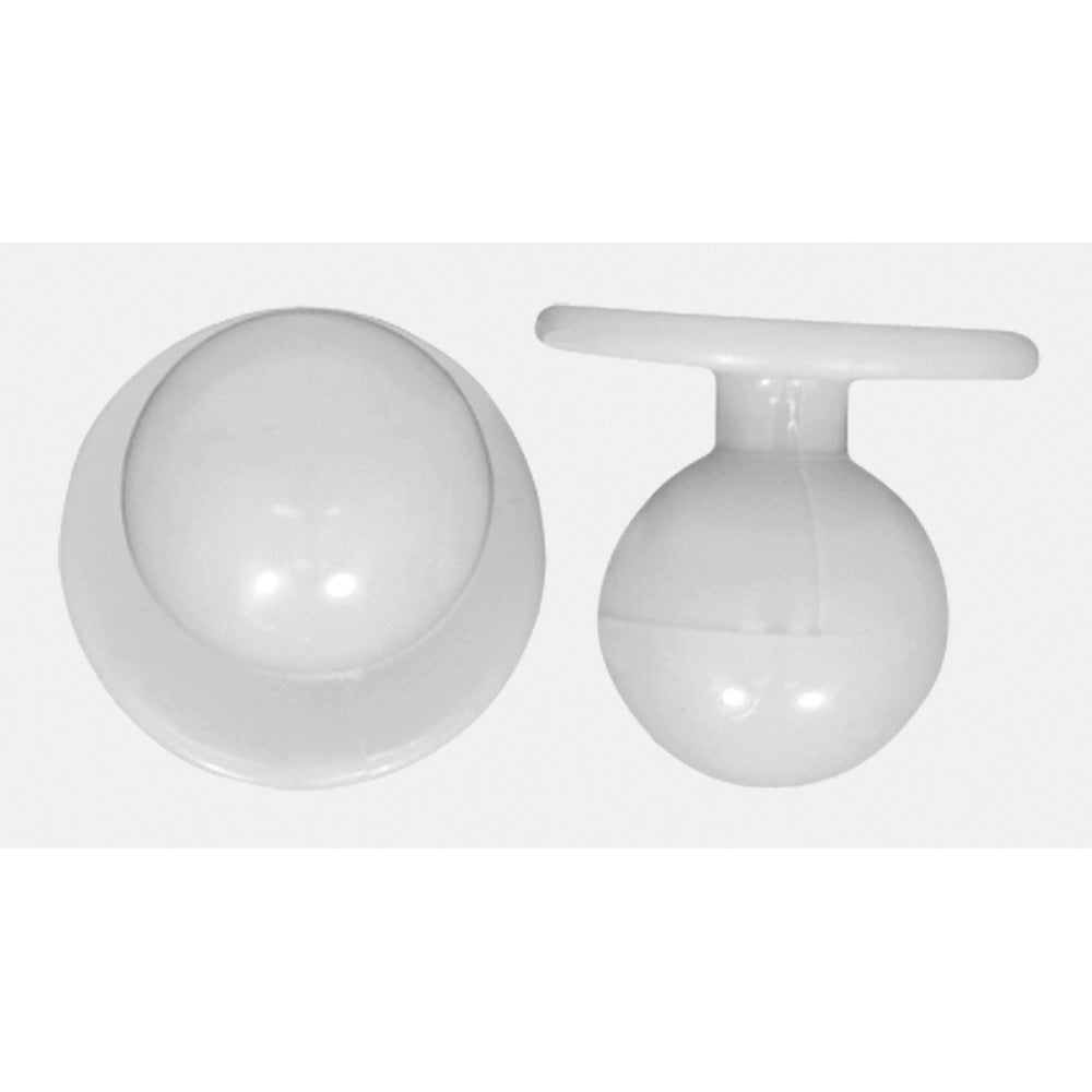 Kugelknöpfe unifarben - weiß (12 Stück)