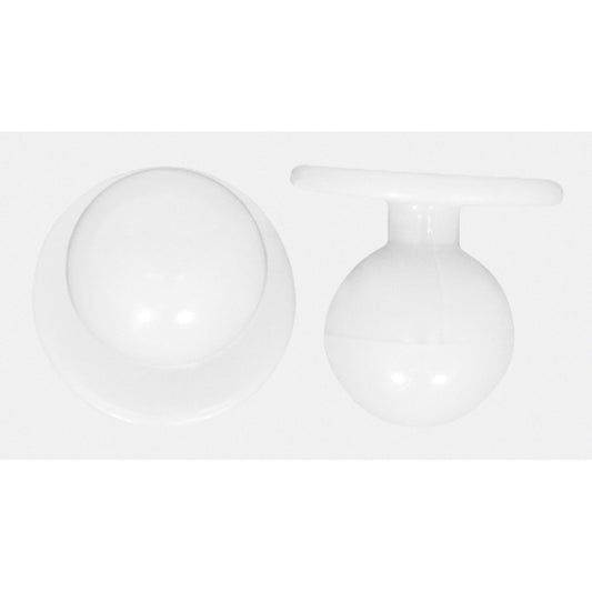 Kugelknöpfe unifarben - weiß (12 Stück)