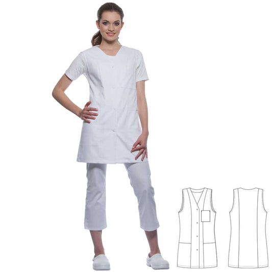 Kasack Sara Mischgewebe weiß Gr. 36