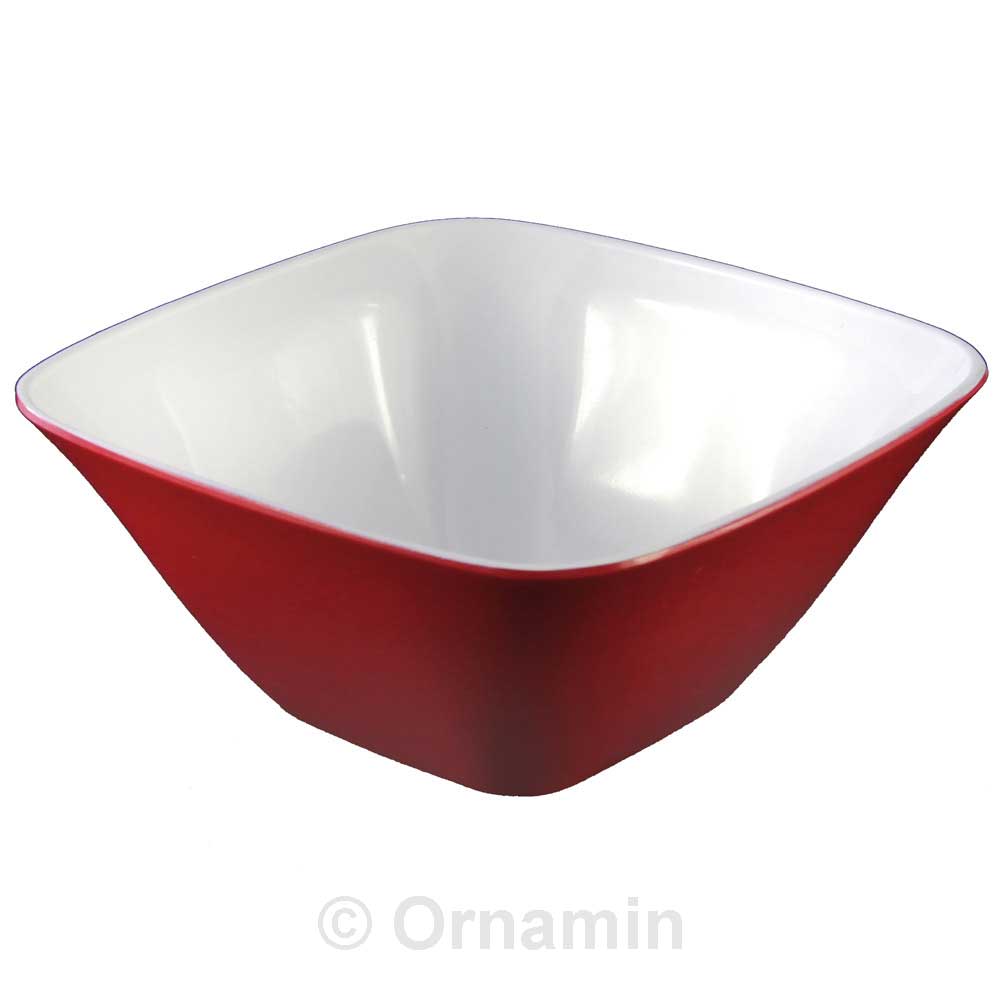 MODELL 642 Schüssel 1,2 l - Rot-Weiß (Melamin)