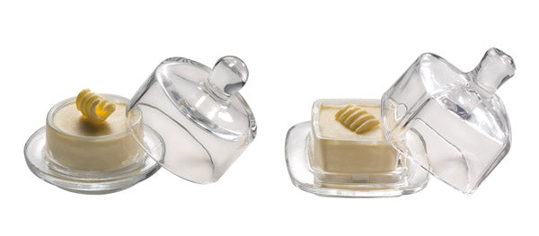 Butterglocke mit Deckel - Ø 9 x 9 cm, Glas
